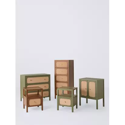 John Lewis Hetti 3 Drawer Chest Green | H800 x W900 x D450mm