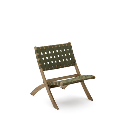 FSC 100% green cord and solid acacia wood Chabeli folding chair
