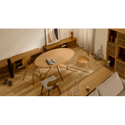 Neblan transparent glass vase, 25.5 cm