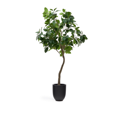 Artificial Ficus tree in black pot 210 cm