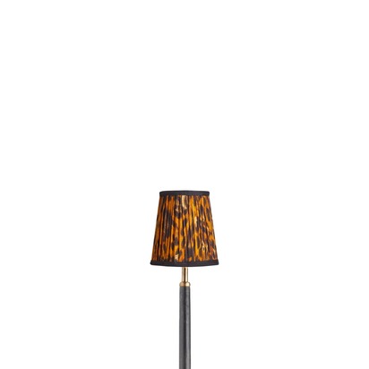 12cm tall tapered shade with candle clip in classic Leopard Love by Matthew Williamson