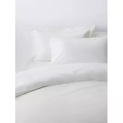 John Lewis Crisp & Fresh Egyptian Cotton Percale 200 Thread Count Bedding White | W220.00cm * D260.00cm