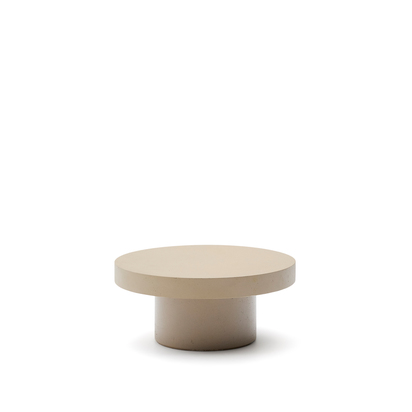 Aiguablava beige cement coffee table Ã˜66cm