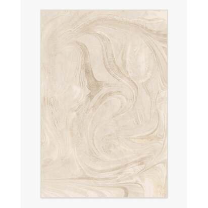 Marble Golden Ivory Flatwoven Rug - 185 x 275 cm - Rug + Cushioned Pad System
