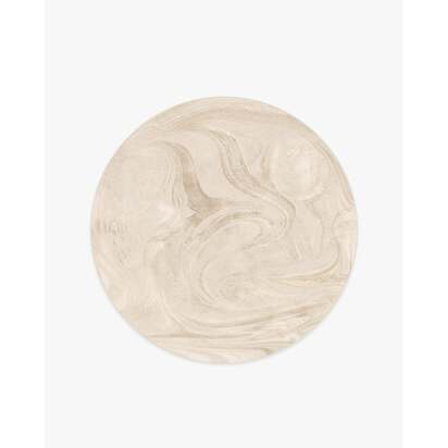 Marble Golden Ivory Flatwoven Rug - 185 Round cm - Rug + Cushioned Pad System