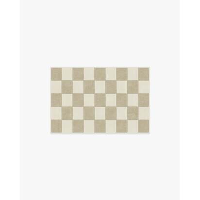 Jaque Checkered Stone Flatwoven Rug - 60 x 90 cm - Rug + Pad System