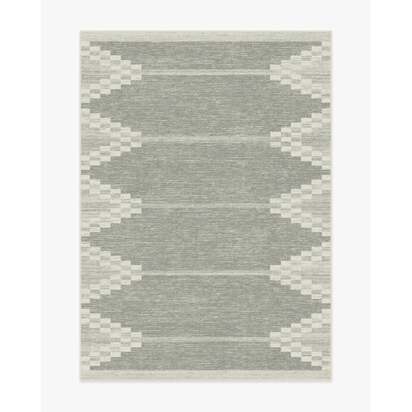 Sloane Grey Flatwoven Rug - 150 x 215 cm - Rug + Pad System