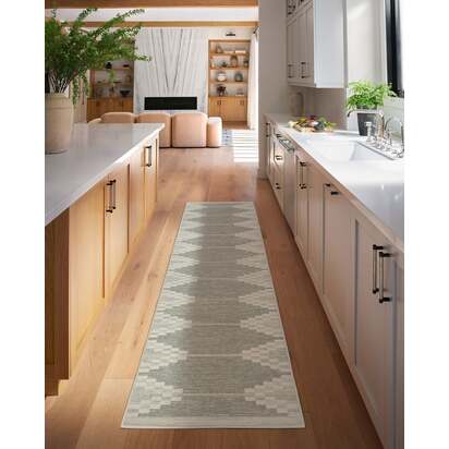 Sloane Grey Flatwoven Rug - 150 x 215 cm - Rug + Pad System