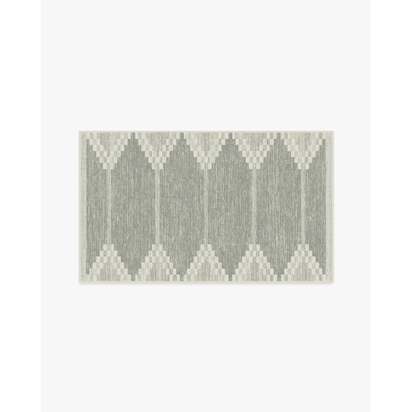 Sloane Grey Flatwoven Rug - 90 x 150 cm - Rug + Cushioned Pad System