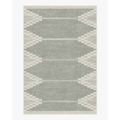Sloane Grey Flatwoven Rug - 185 x 275 cm - Rug + Cushioned Pad System