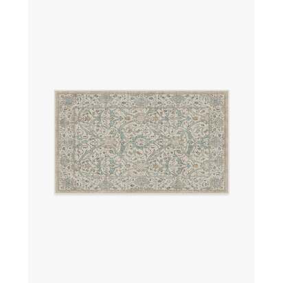 Montreal Natural Jade Flatwoven Rug by Morris & Co. - 90 x 150 cm - Rug + Pad System