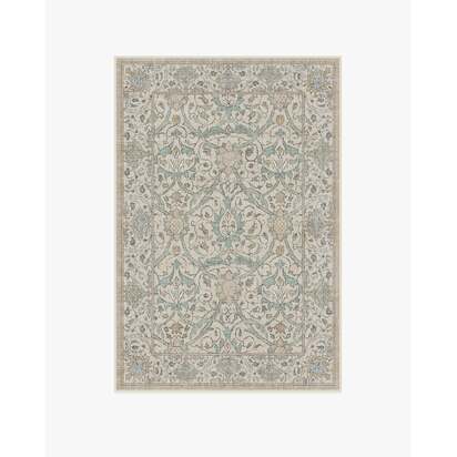 Montreal Natural Jade Flatwoven Rug by Morris & Co. - 120 x 185 cm - Rug + Pad System