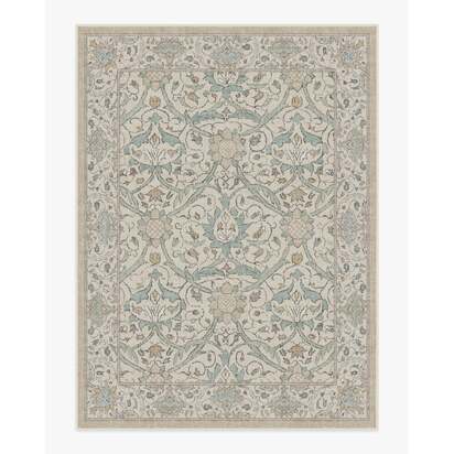 Montreal Natural Jade Flatwoven Rug by Morris & Co. - 275 x 365 cm - Rug + Pad System