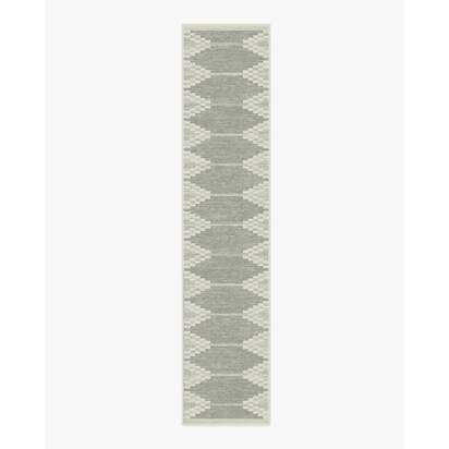 Sloane Grey Flatwoven Rug - 75 x 365 cm - Rug + Pad System