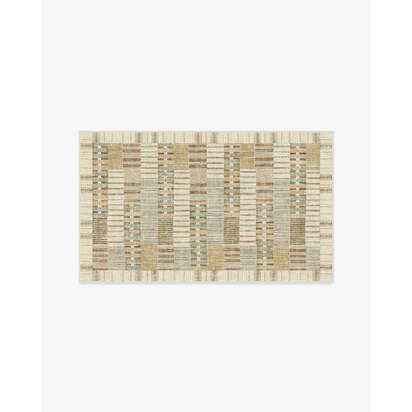 Selene Neutral Multicolour Flatwoven Rug by Architectural Digest - 90 x 150 cm - Rug + Pad System