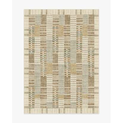 Selene Neutral Multicolour Flatwoven Rug by Architectural Digest - 150 x 215 cm - Rug + Pad System