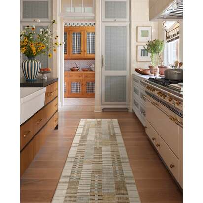 Selene Neutral Multicolour Flatwoven Rug by Architectural Digest - 305 x 425 cm - Rug + Pad System