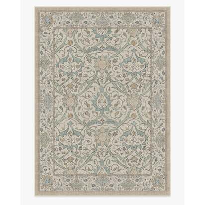 Montreal Natural Jade Flatwoven Rug by Morris & Co. - 305 x 425 cm - Rug + Pad System