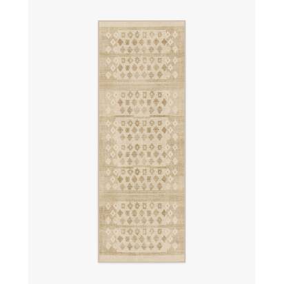 Lucia Natural Flatwoven Rug by goop - 75 x 215 cm - Rug + Pad System