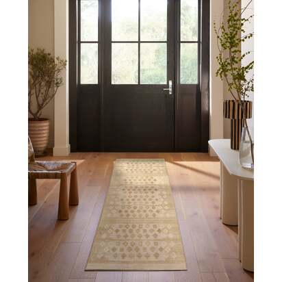 Lucia Natural Flatwoven Rug by goop - 245 x 305 cm - Rug + Cushioned Pad System