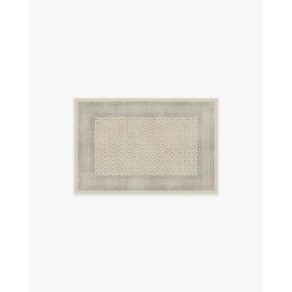 Kairos Ivory & Blue Flatwoven Rug - 200 x 290 cm - Rug + Pad System