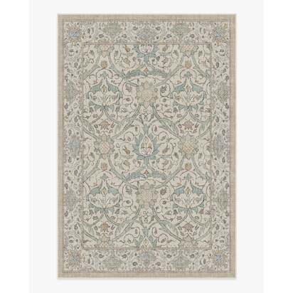 Montreal Natural Jade Flatwoven Rug by Morris & Co. - 200 x 290 cm - Rug + Pad System