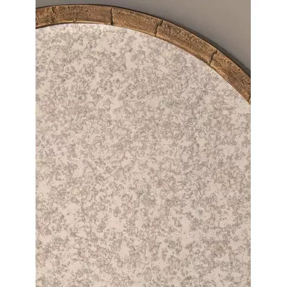 nkuku Murwara Arched Wall Mirror, 107 x 99cm, Antique Brass Antique Brass | H107 x W11 x D99cm