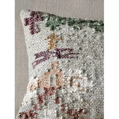 nkuku Dantri Square Cushion Cover, Soft Grey Soft Grey | H51 x W51 x D1cm