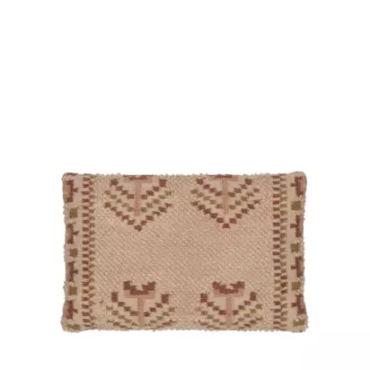 nkuku Kandy Rectangular Cushion Cover, Dusty Pink Dusty Pink | H41 x W61 x D1cm