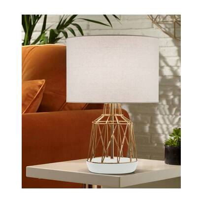 Macaroon Gold and White 44cm Table Lamp