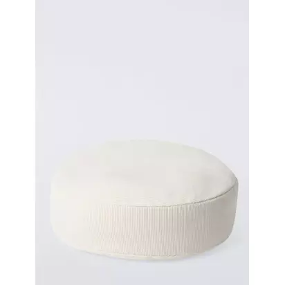 John Lewis Round Corduroy Scatter Cushion, 40cm Greige | Dia.40cm