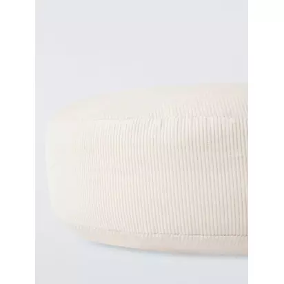 John Lewis Round Corduroy Scatter Cushion, 40cm Greige | Dia.40cm