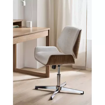 John Lewis Melrose Office Chair Natural | H86.36 x W55.88 x D57.79cm