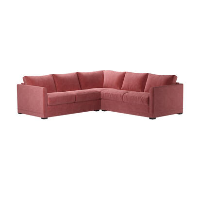 Aissa Small RHF 2 Seat Corner Sofa bed in Berry Brushstroke