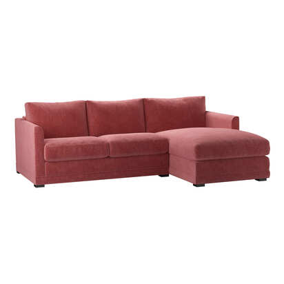 Aissa Small RHF 2 Seat Chaise Sofa bed in Berry Brushstroke