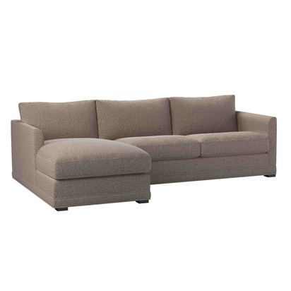 Aissa Medium LHF 2.5 Seat  Storage Chaise Sofa bed in Truffle Cross Weave