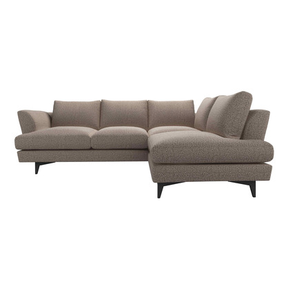 Lars RHF Open End Corner Sofa in Truffle Cross Weave