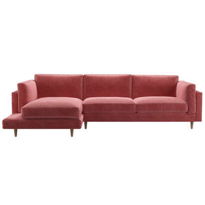 Marco LHF Chaise Sofa in Berry Brushstroke