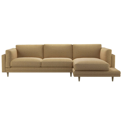 Marco RHF Chaise Sofa in Honey Cross Weave