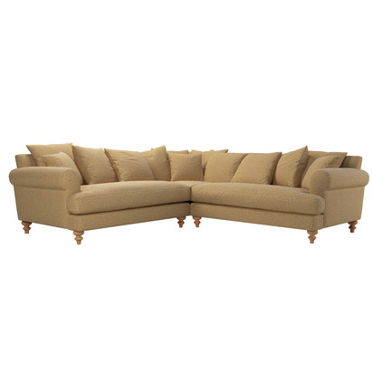 Teddy Medium Corner Sofa in Honey Cross Weave