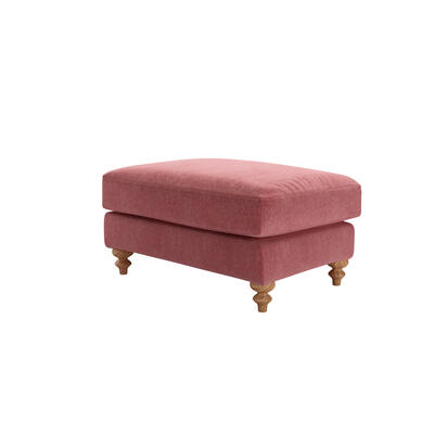 Teddy Large Rectangular Footstool in Berry Brushstroke