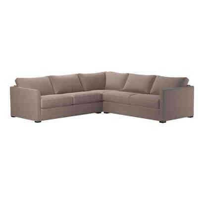 Aissa Medium RHF 2.5 Seat Corner Sofa bed in Truffle Cross Weave