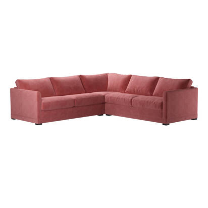 Aissa Medium RHF 2.5 Seat Corner Sofa bed in Berry Brushstroke