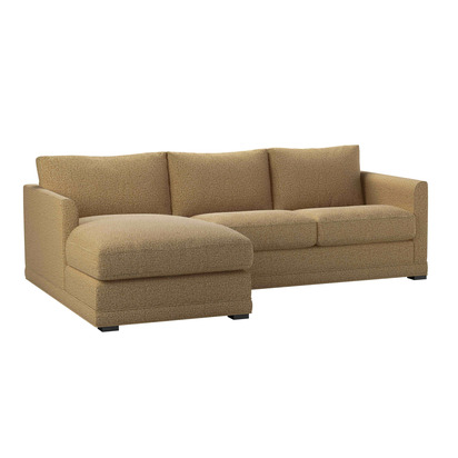 Aissa Small LHF 2 Seat Storage Chaise Sofa bed in Honey Cross Weave