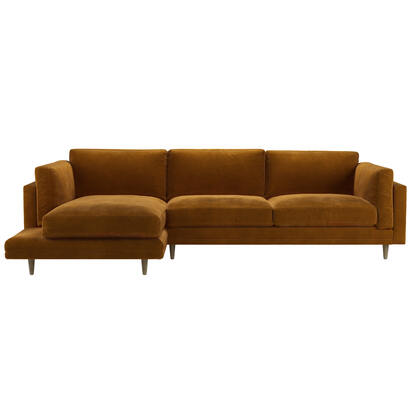 Marco LHF Chaise Sofa in Sahara Cashmere Velvet