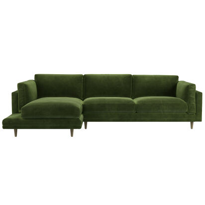 Marco LHF Chaise Sofa in Valley Smart Velvet
