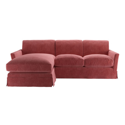 Otto Medium LHF Chaise Sofa in Berry Brushstroke