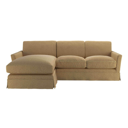 Otto Medium LHF Chaise Sofa in Honey Cross Weave