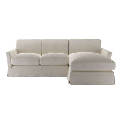 Otto Medium RHF Chaise Sofa in Chalk Hygge Smart Linen