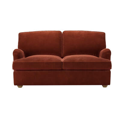 Bluebell 2 Seat Premium Comfort Sofabed in Deep Coral Cashmere Velvet